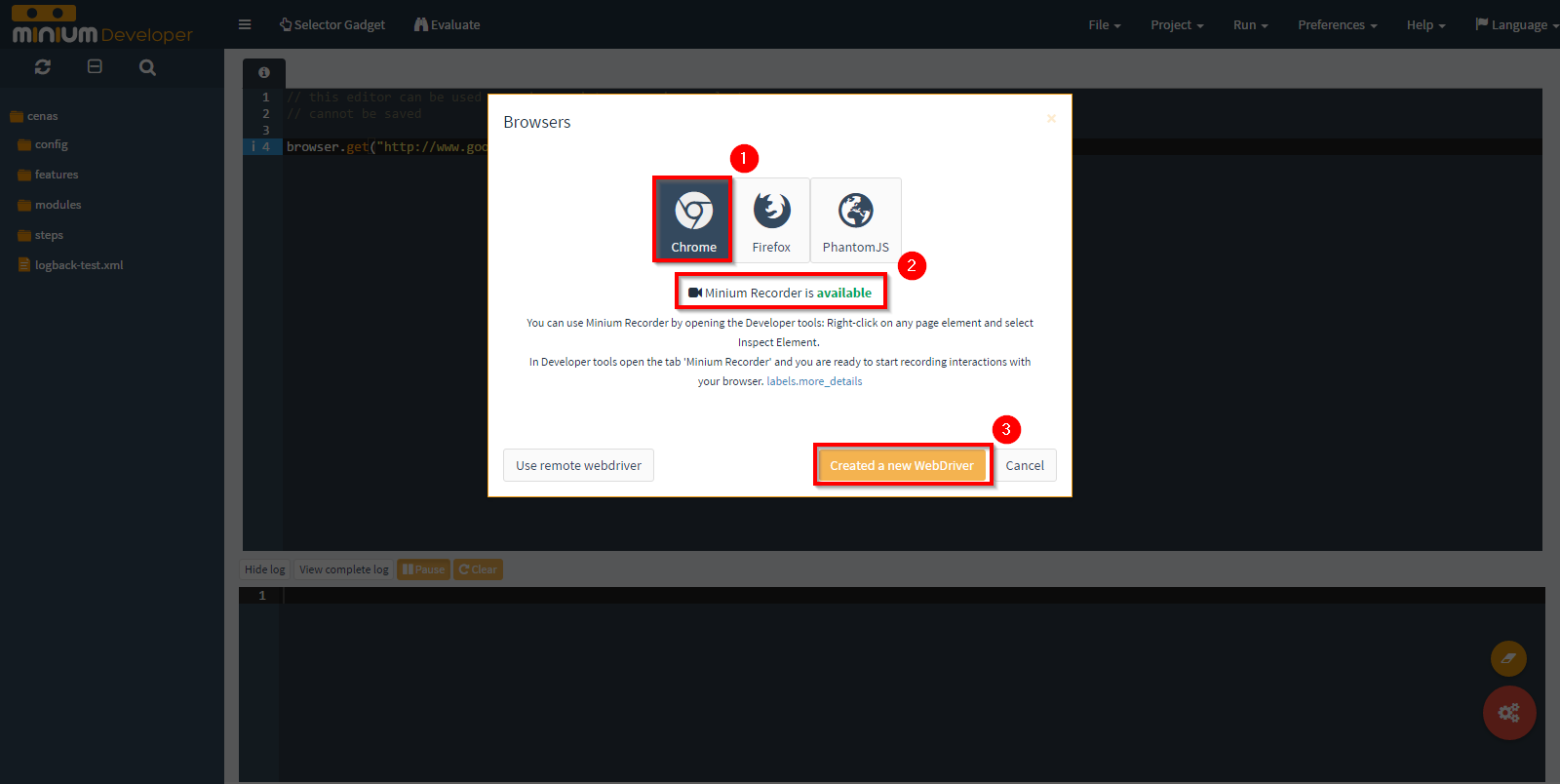 launch browser