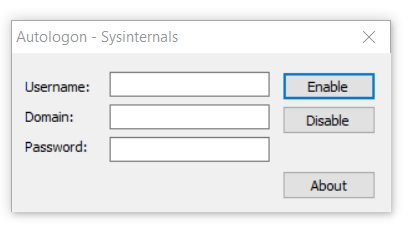 autologon sysinternals