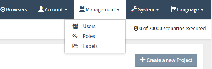 labels page link