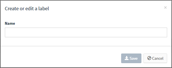 create labels