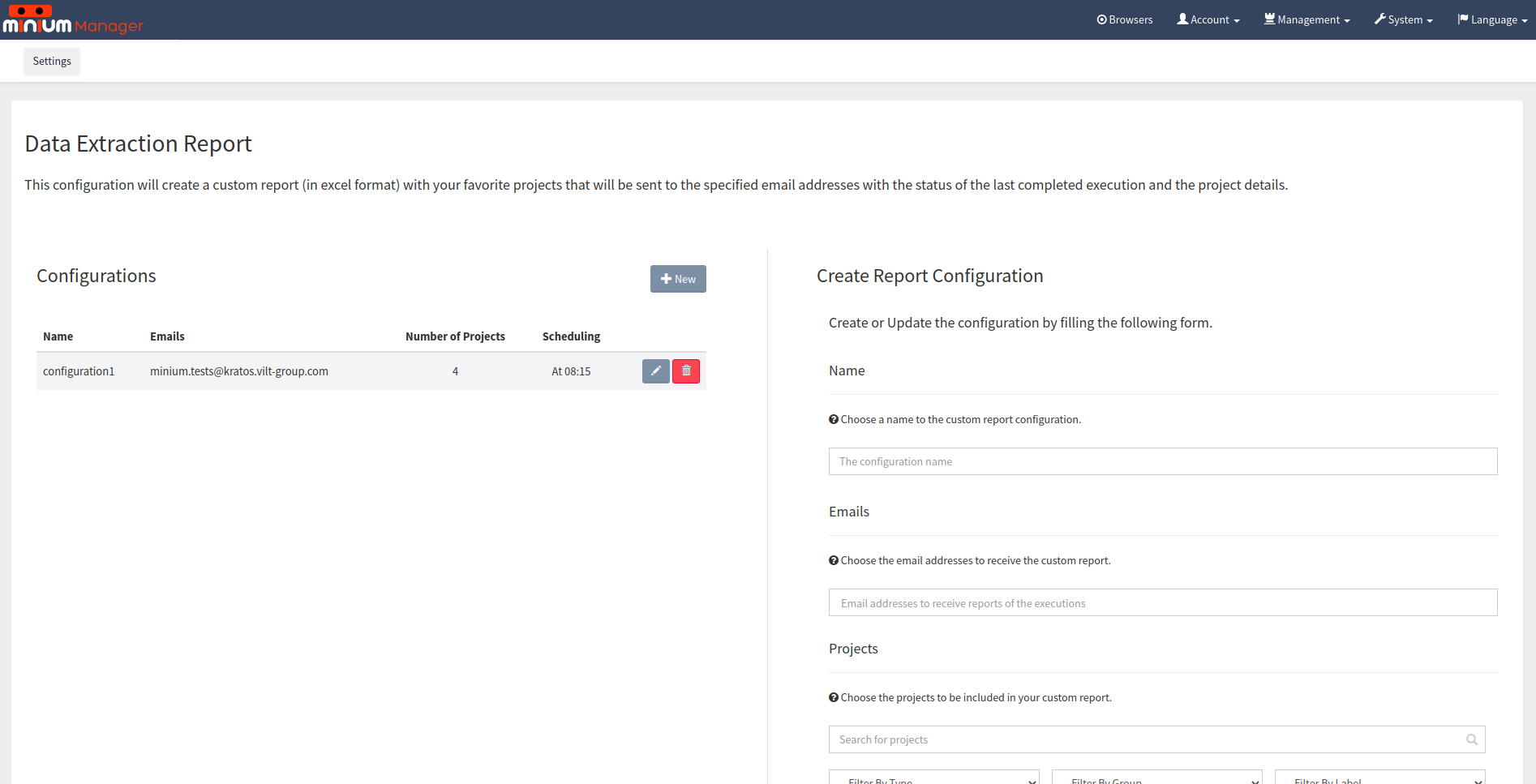 data extractio report create