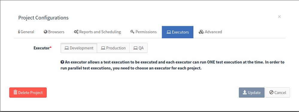 executors config