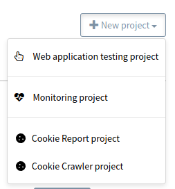create project button