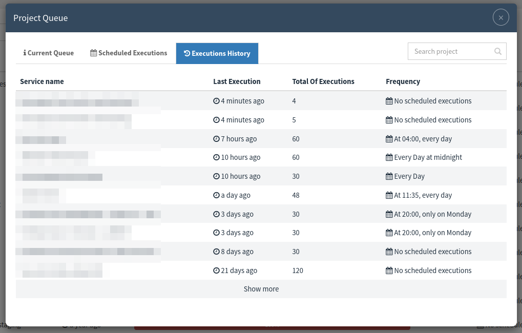 view queue history