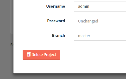 delete project