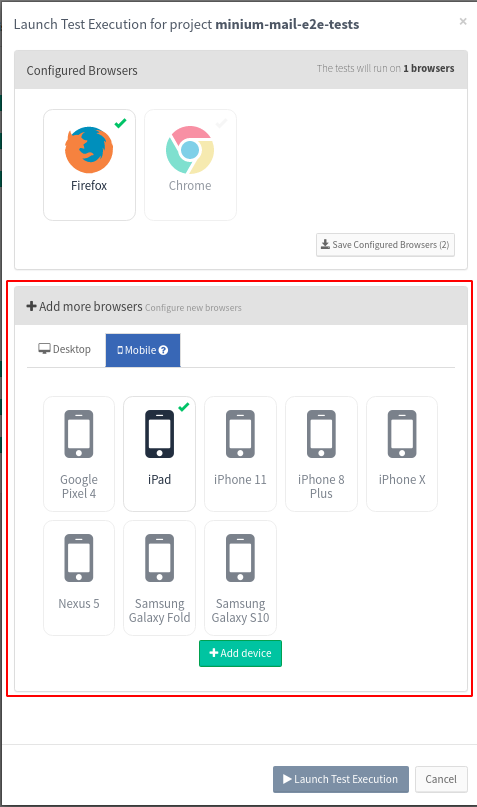 launch add browser