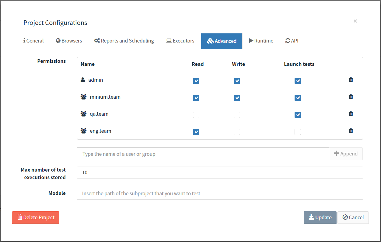 project permission