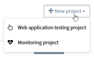 create project button