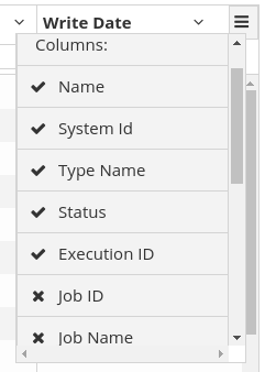audit columns selector