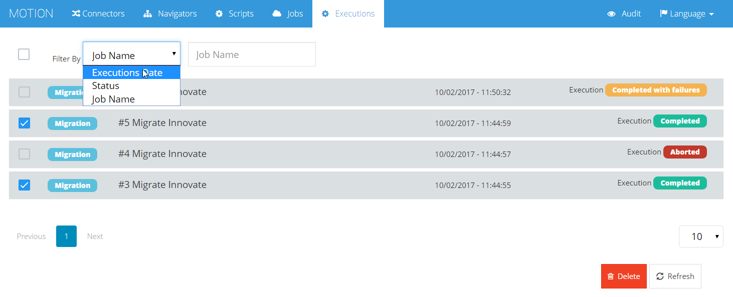 execution filters