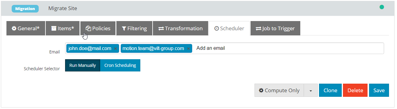 new job scheduler