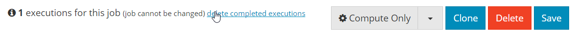 job execution delete link