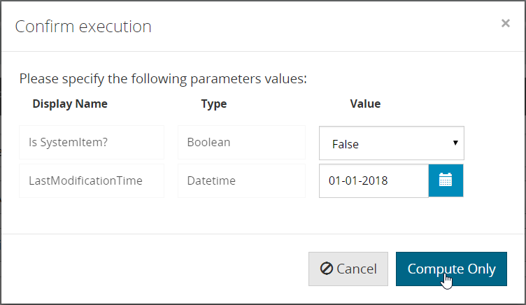 job parameterized compute
