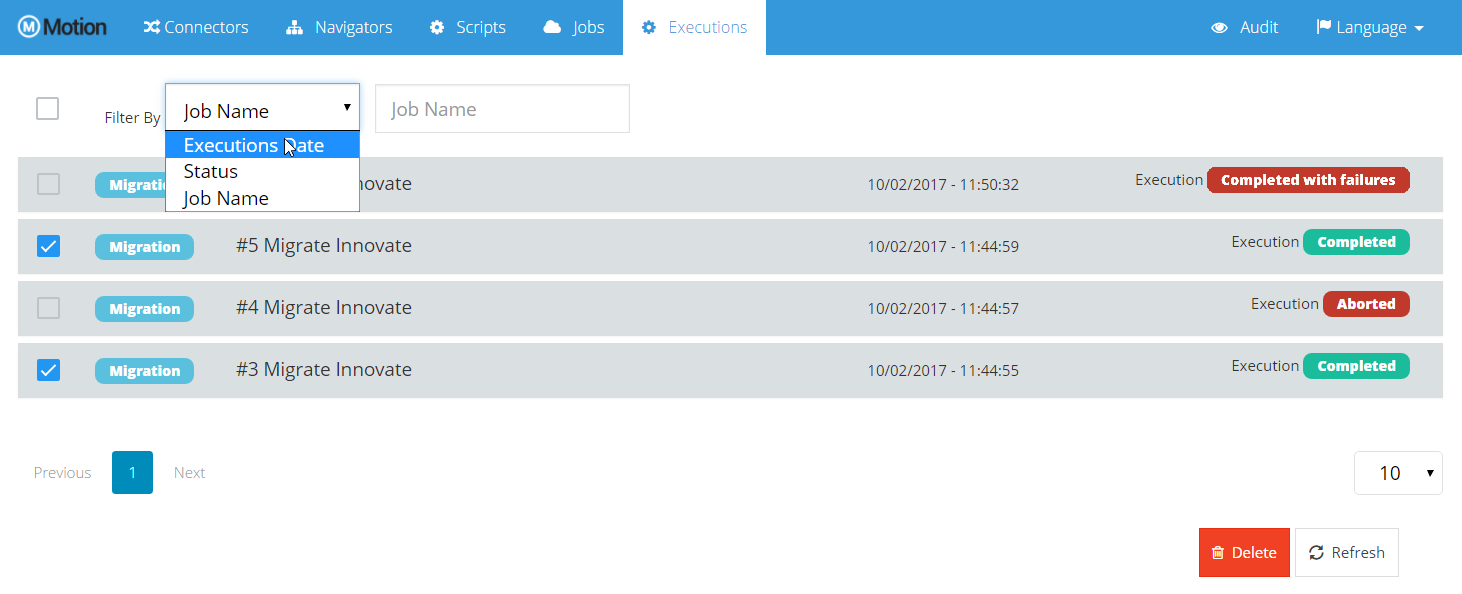 execution filters